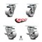 Service Caster 3 Inch Semi Steel Wheel Swivel Top Plate Caster Set with 2 Brakes SCC SCC-20S315-SSR-2-TLB-2 - alternate 2